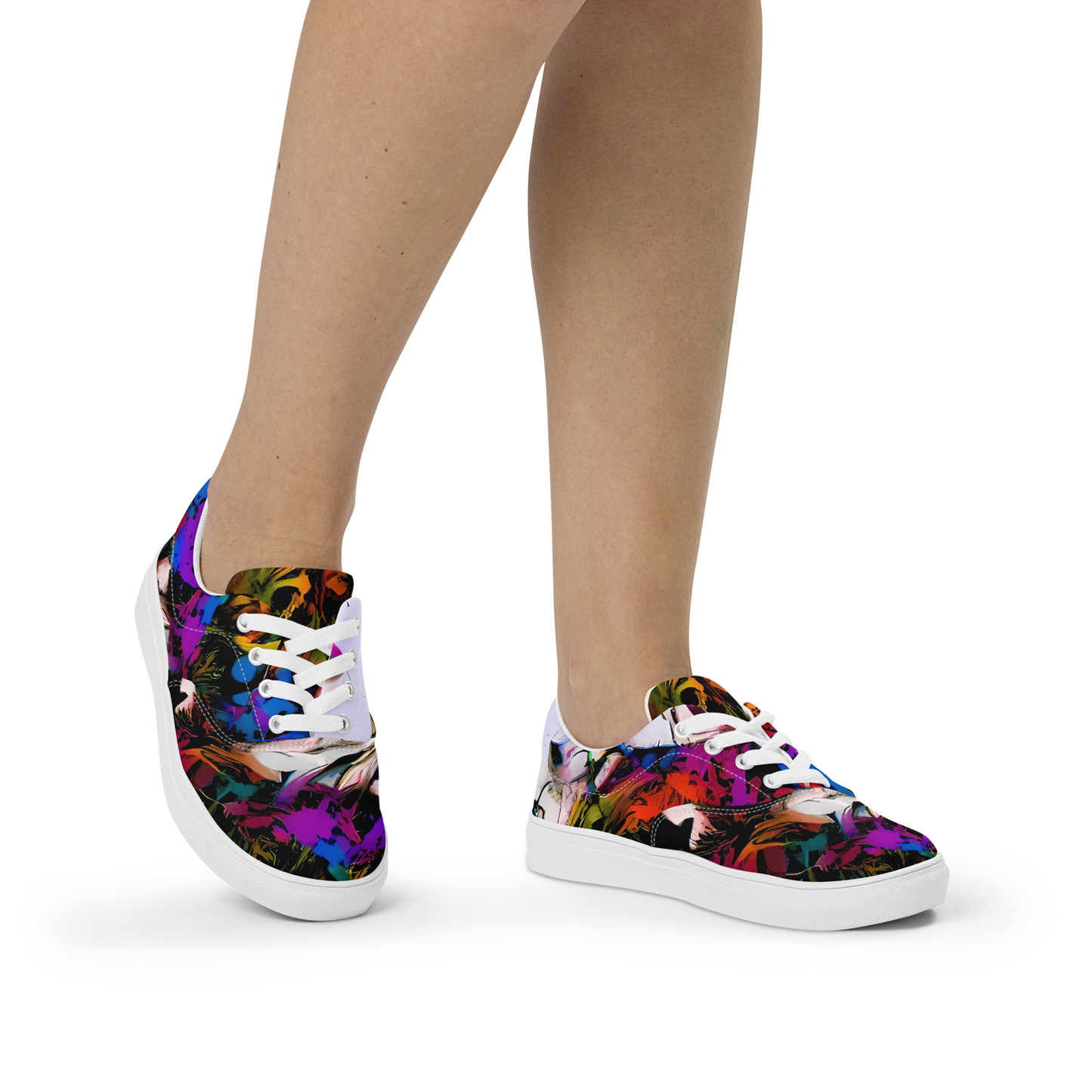 Women's Lace-Up Canvas Shoes - Sultry Smoke