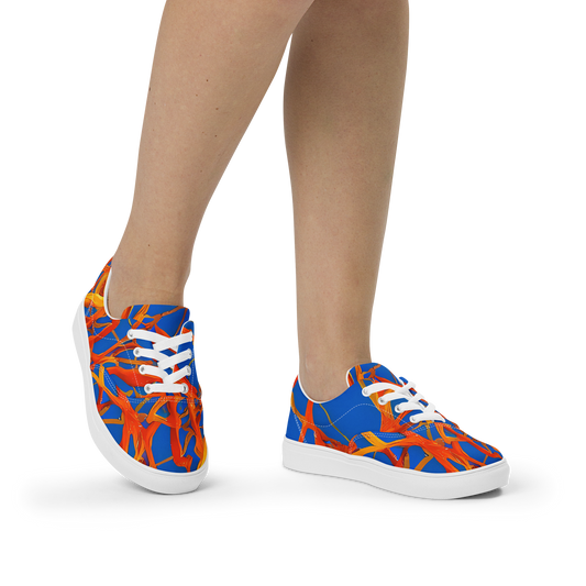 Women's Lace-Up Canvas Shoes - Vivid Plexus