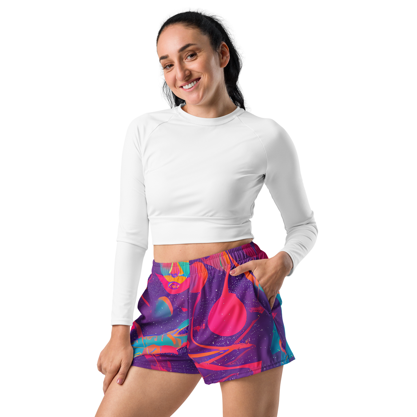 Women’s Athletic Shorts - Spheric Rhapsody