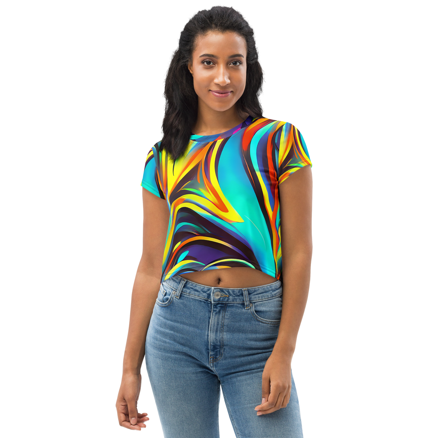 Women's Crop Tee - Cyber Surge