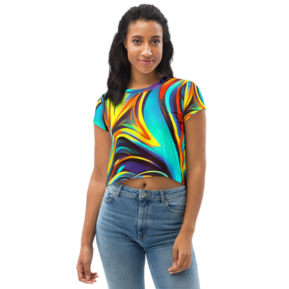 Women's Crop Tee - Cyber Surge