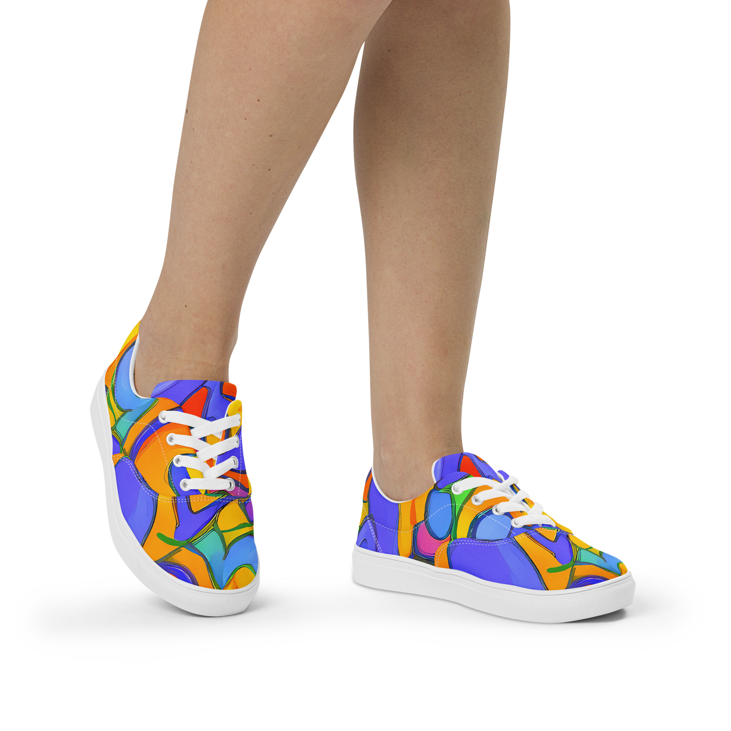 Women's Lace-Up Canvas Shoes - Joffe Swirl