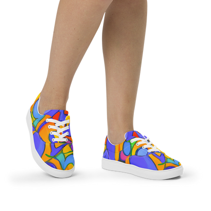 Women's Lace-Up Canvas Shoes - Joffe Swirl