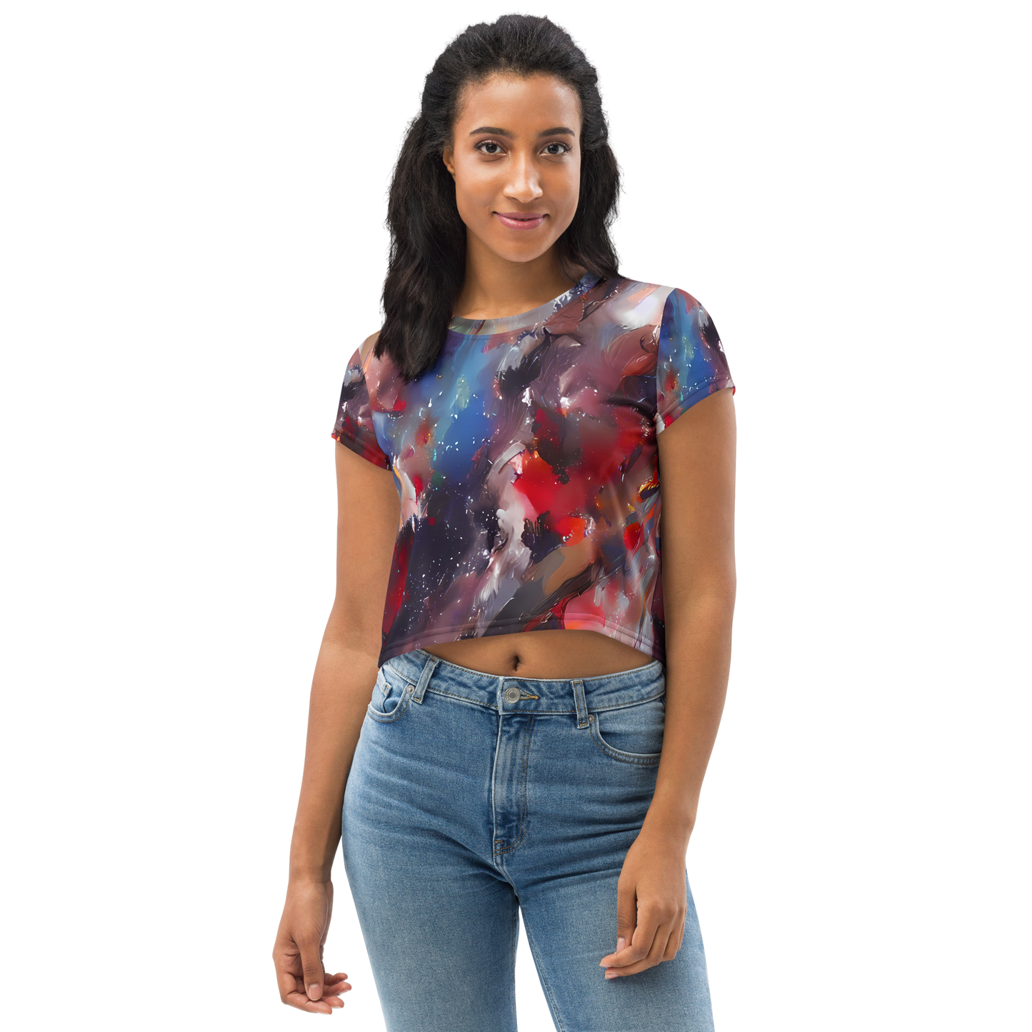 Women's Crop Tee - Passionate Brush