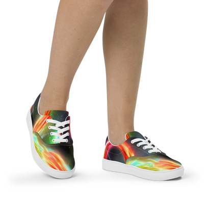 Women's Lace-Up Canvas Shoes - Sherwood Swirl