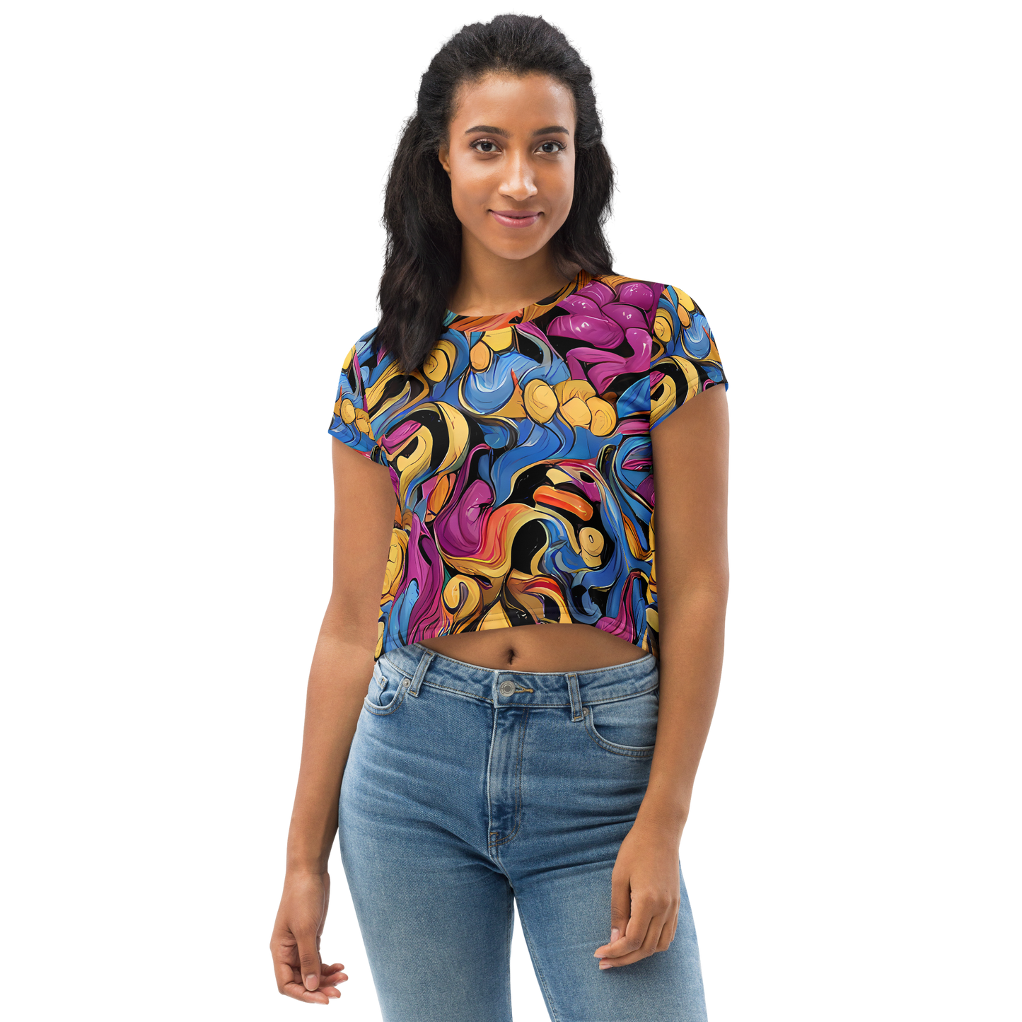 Women's Crop Tee - Bosschaert Whorls