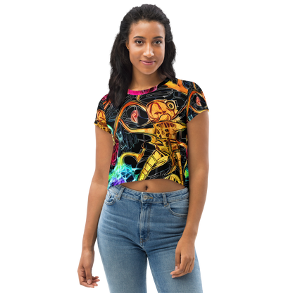 Women's Crop Tee - Psychedelic Pulsar