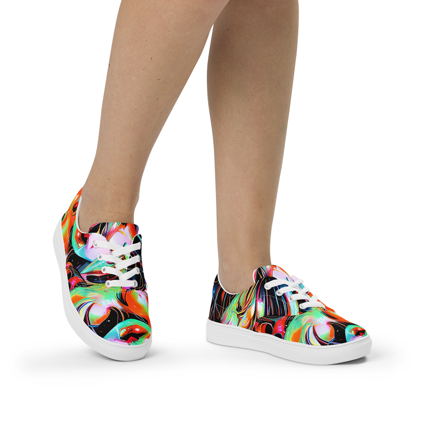 Women's Lace-Up Canvas Shoes - Viveros Vortex