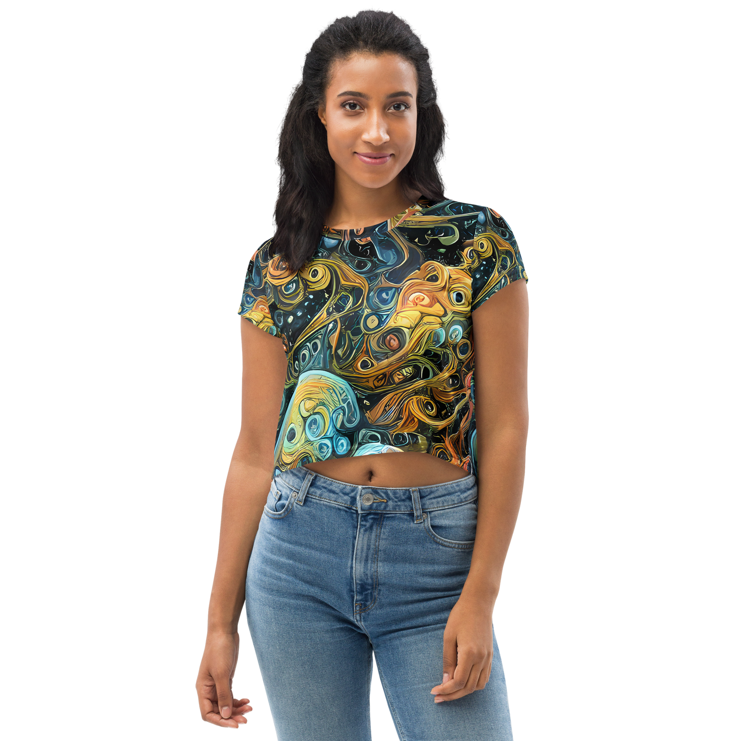 Women's Crop Tee - Wild Cosmos