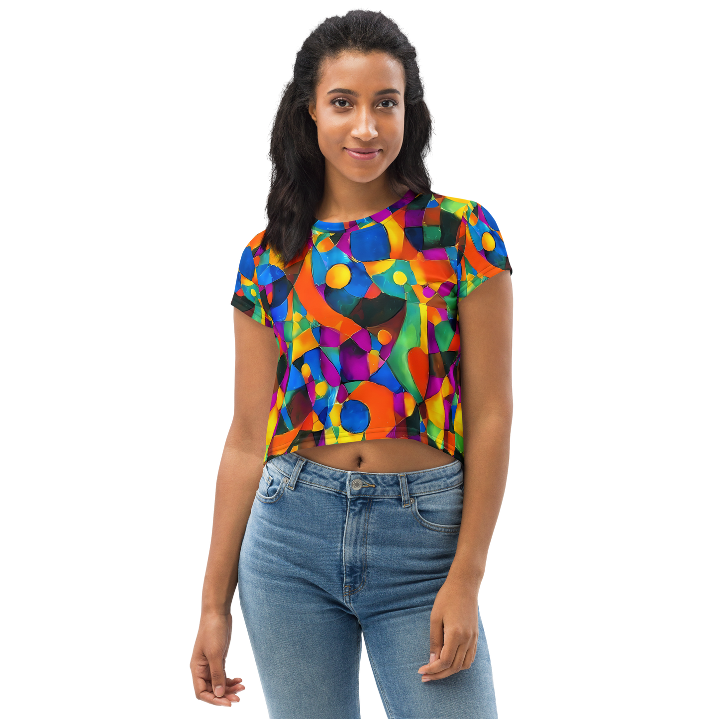 Women's Crop Tee - Galactic Jigsaw