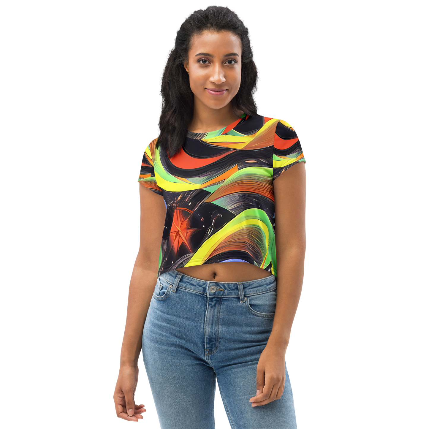 Women's Crop Tee - Tenggren Whirl