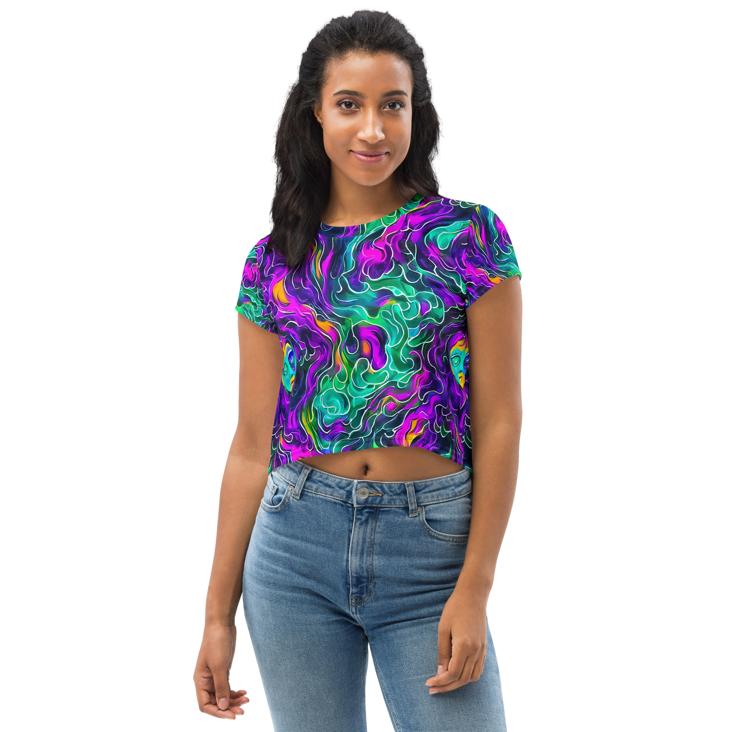 Women's Crop Tee - Vortex Dream