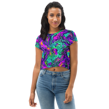 Women's Crop Tee - Vortex Dream