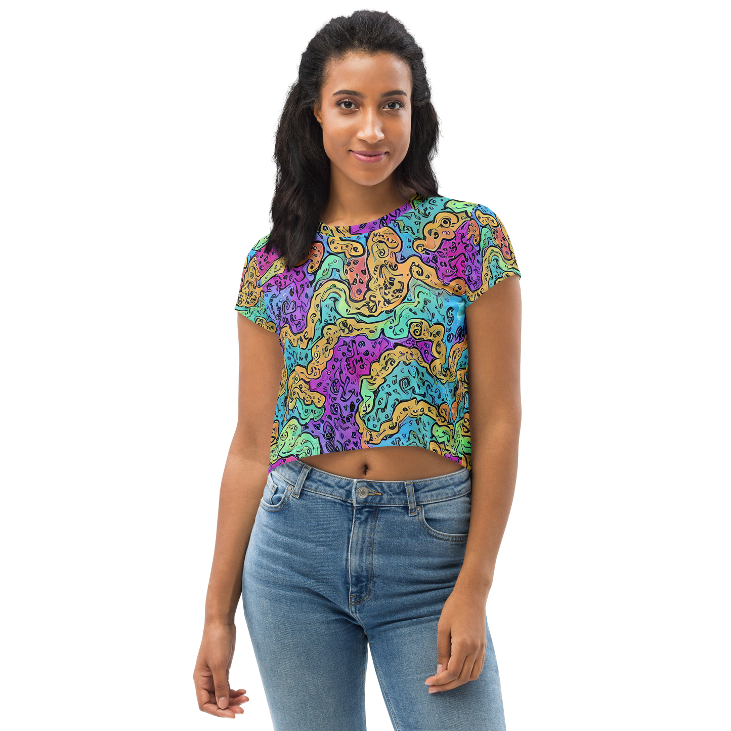 Women's Crop Tee - Intergalactic Graffiti