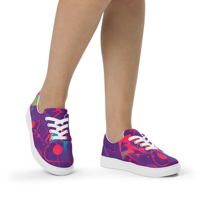 Women's Lace-Up Canvas Shoes - Spheric Rhapsody