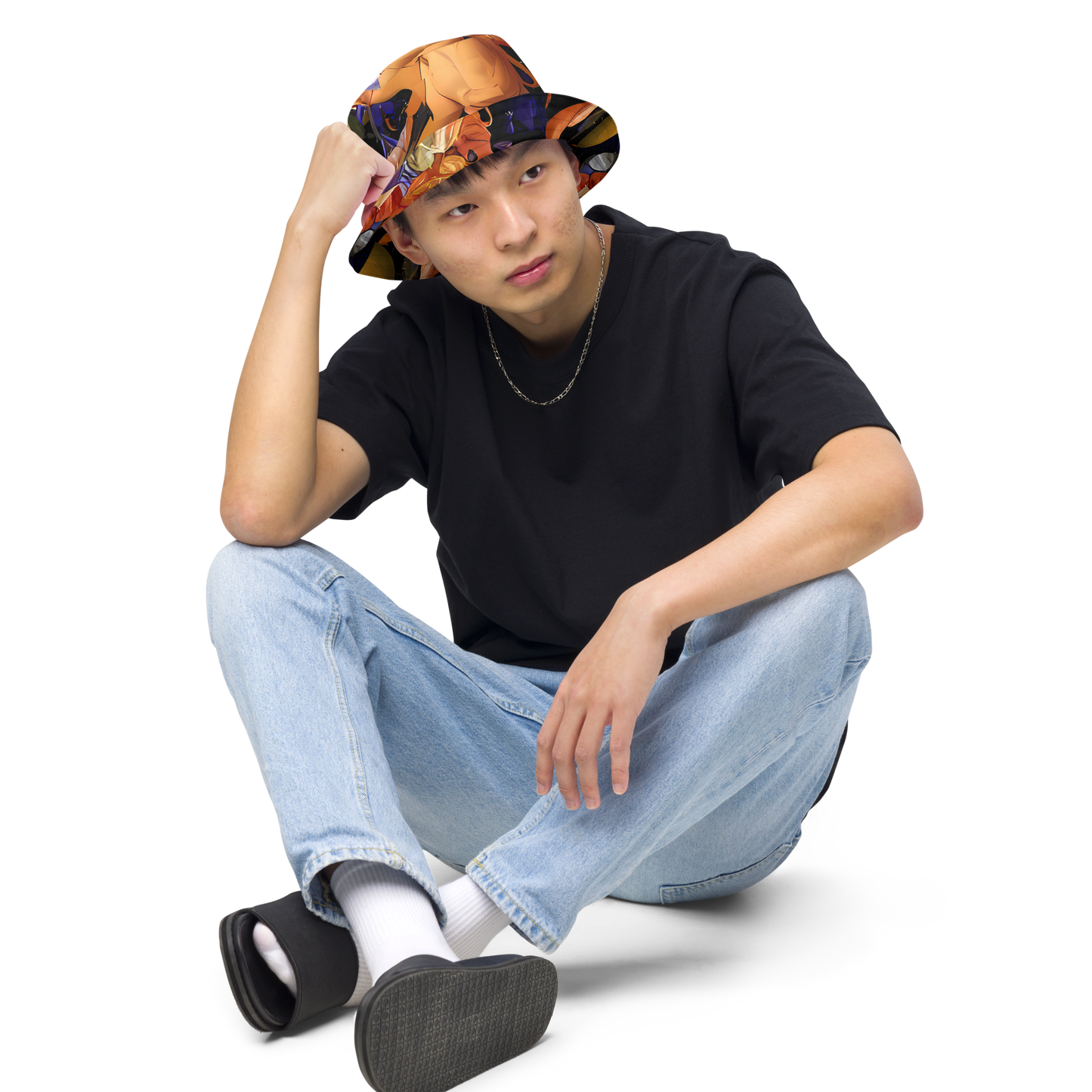 Reversible Bucket Hat - Blooming Cosmos