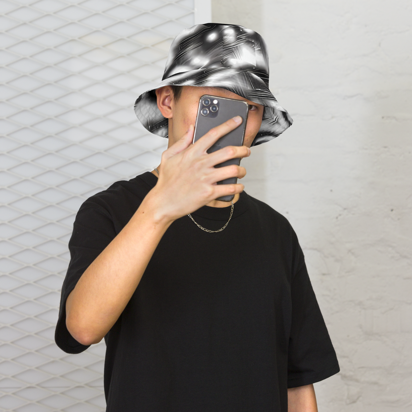 Reversible Bucket Hat - Bernhard Swirl