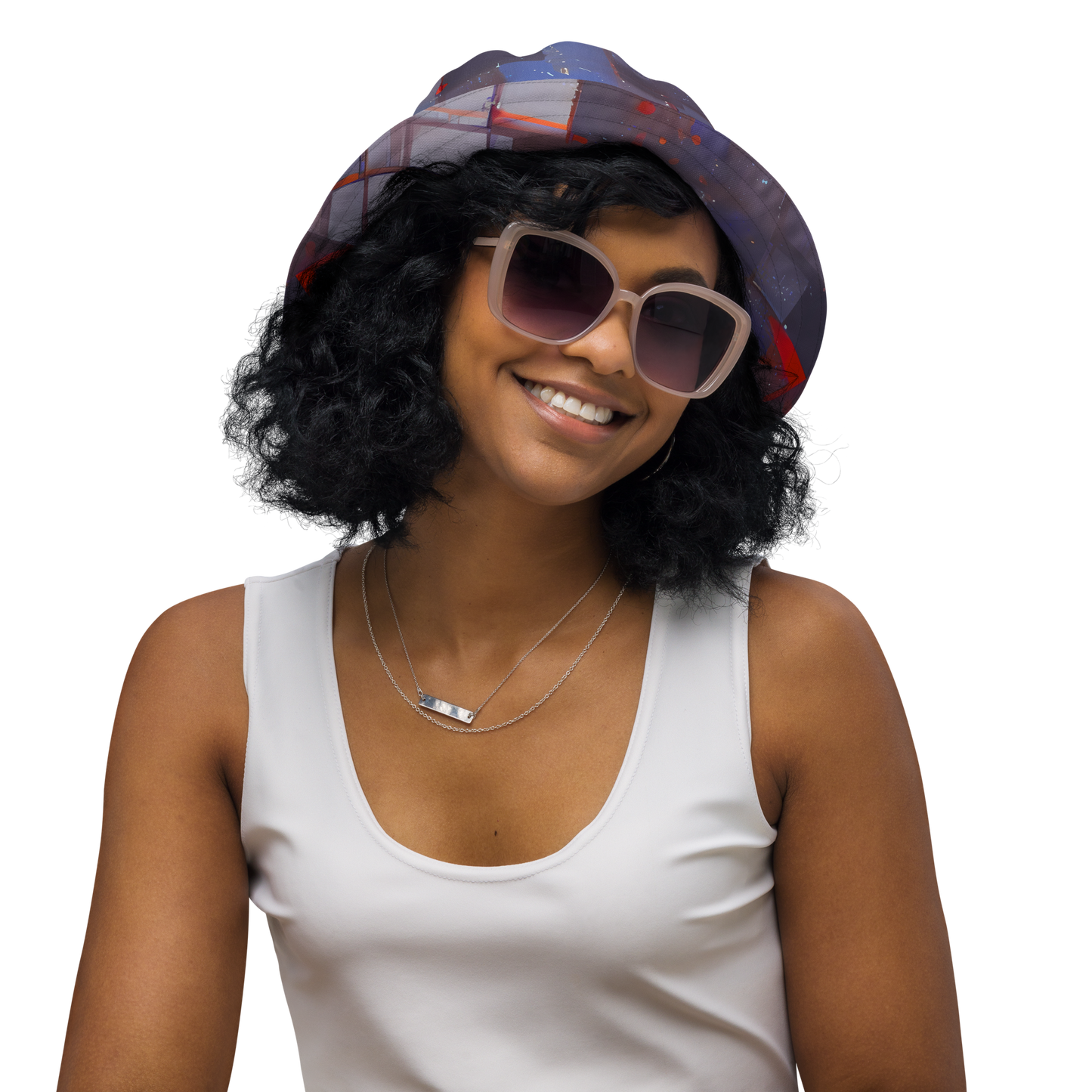 Reversible Bucket Hat - Cubist Rhythm