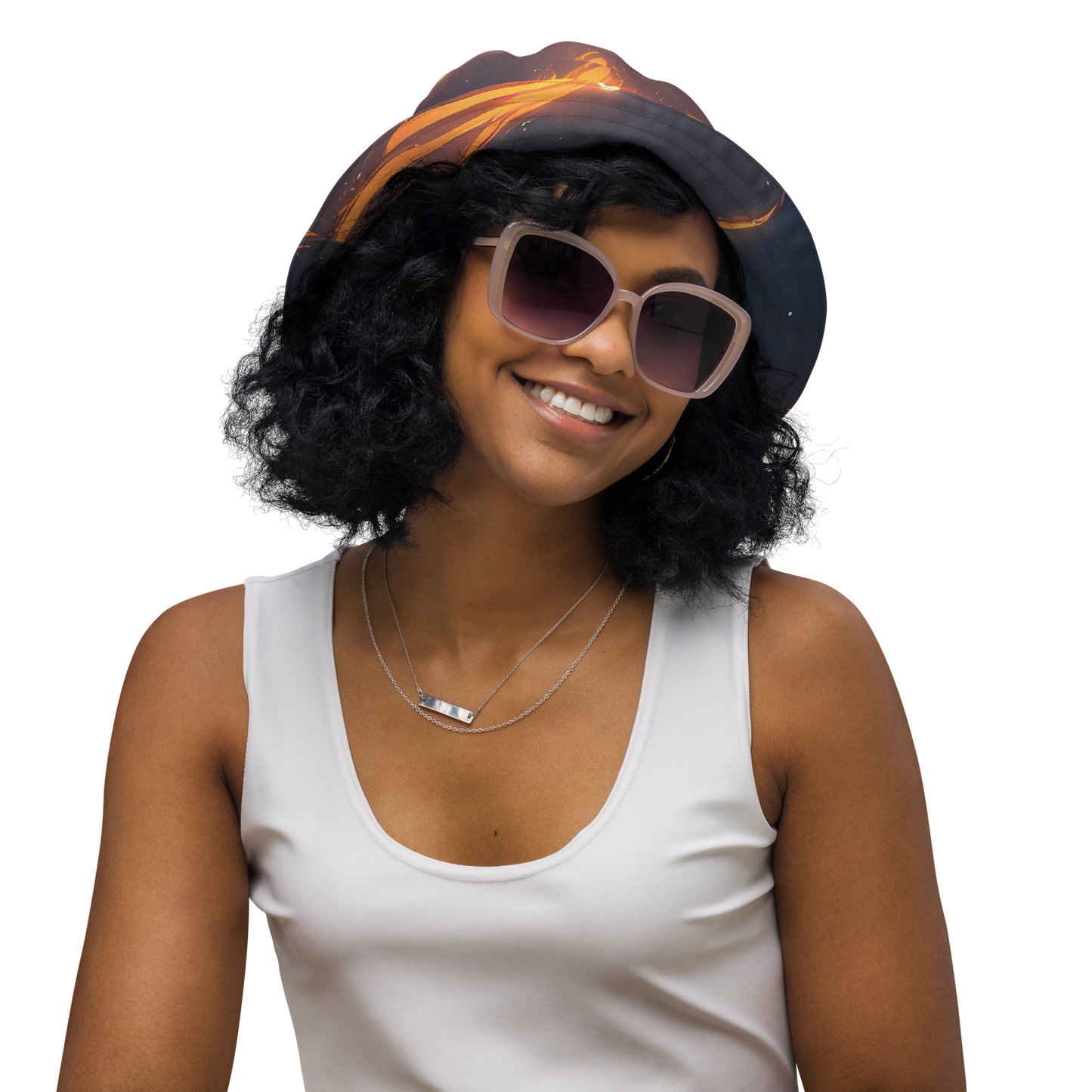 Reversible Bucket Hat - Inferno Spirals