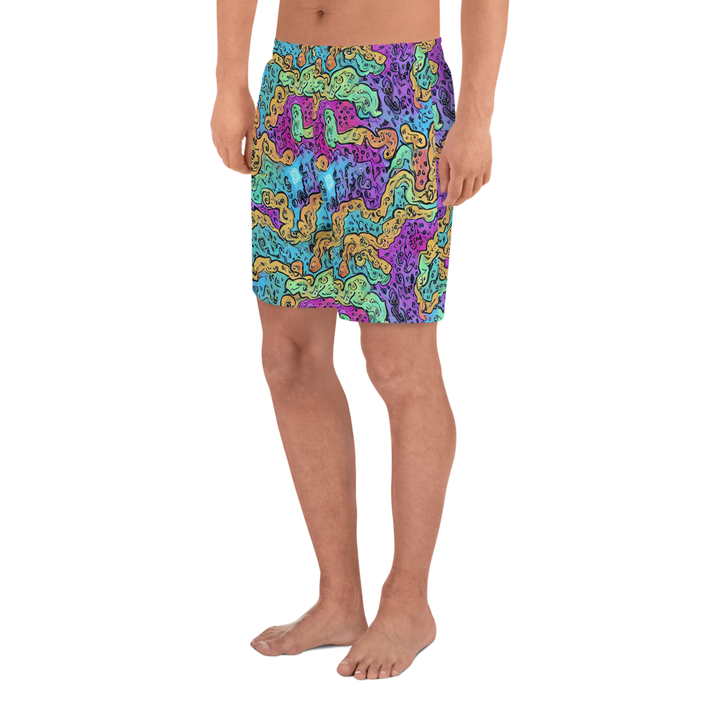 Men's Athletic Shorts - Intergalactic Graffiti