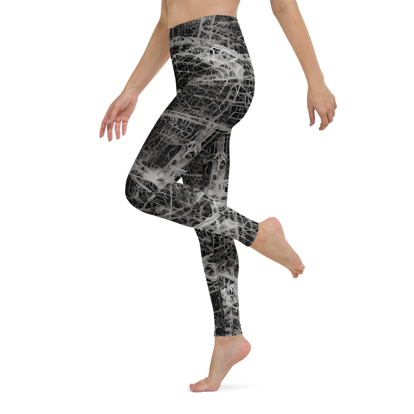 Yoga Leggings - Monochrome Mesh