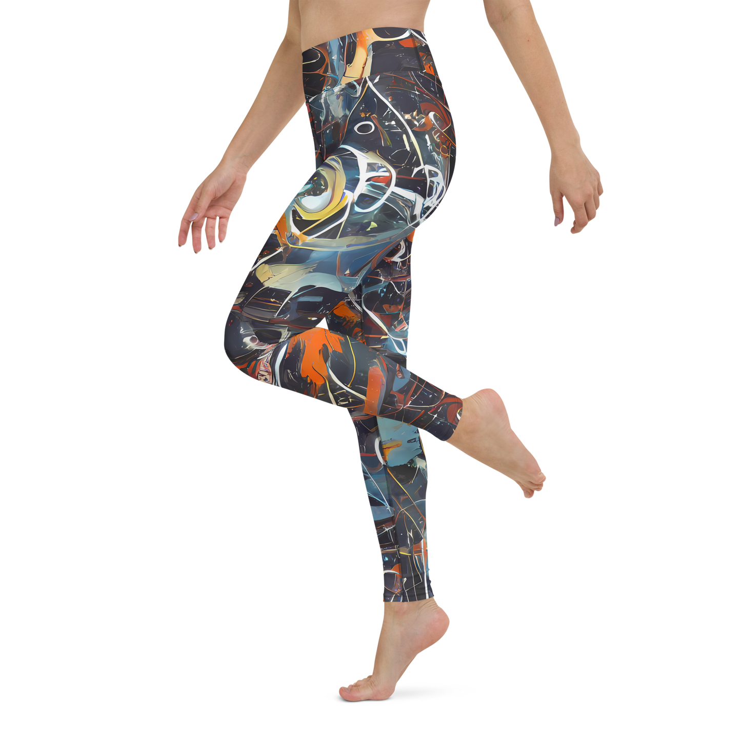 Yoga Leggings - Neo-Splash Labyrinth