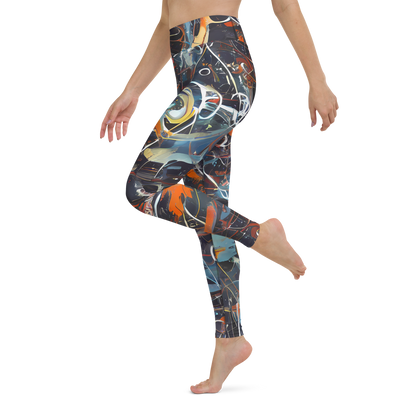 Yoga Leggings - Neo-Splash Labyrinth