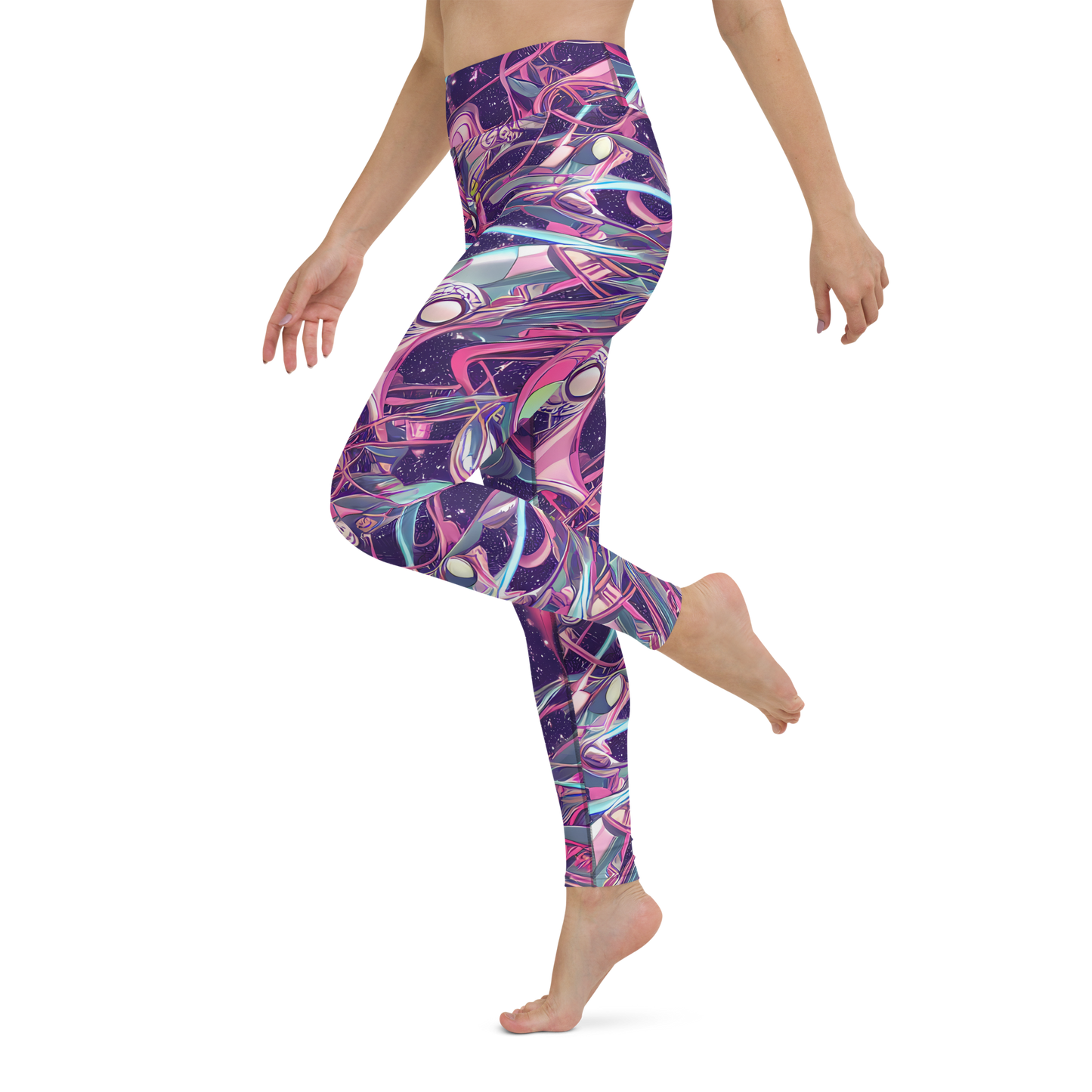 Yoga Leggings - Neo-Tokyo Twirl