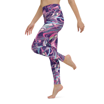 Yoga Leggings - Neo-Tokyo Twirl