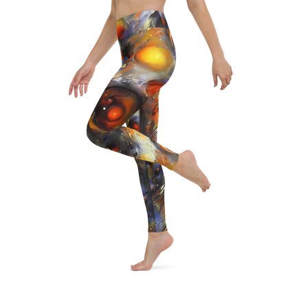 Yoga Leggings - Brushstroke Blaze