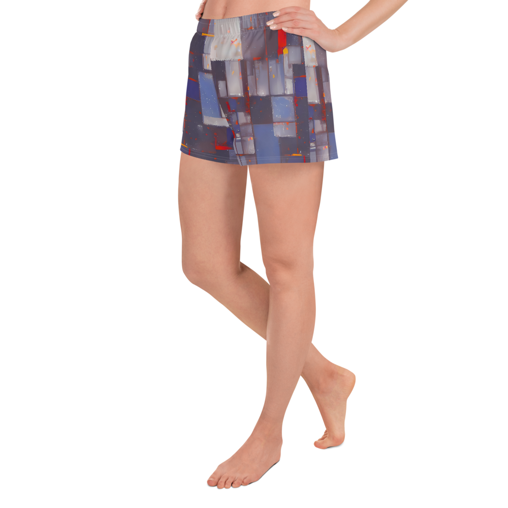 Women’s Athletic Shorts - Cubist Rhythm