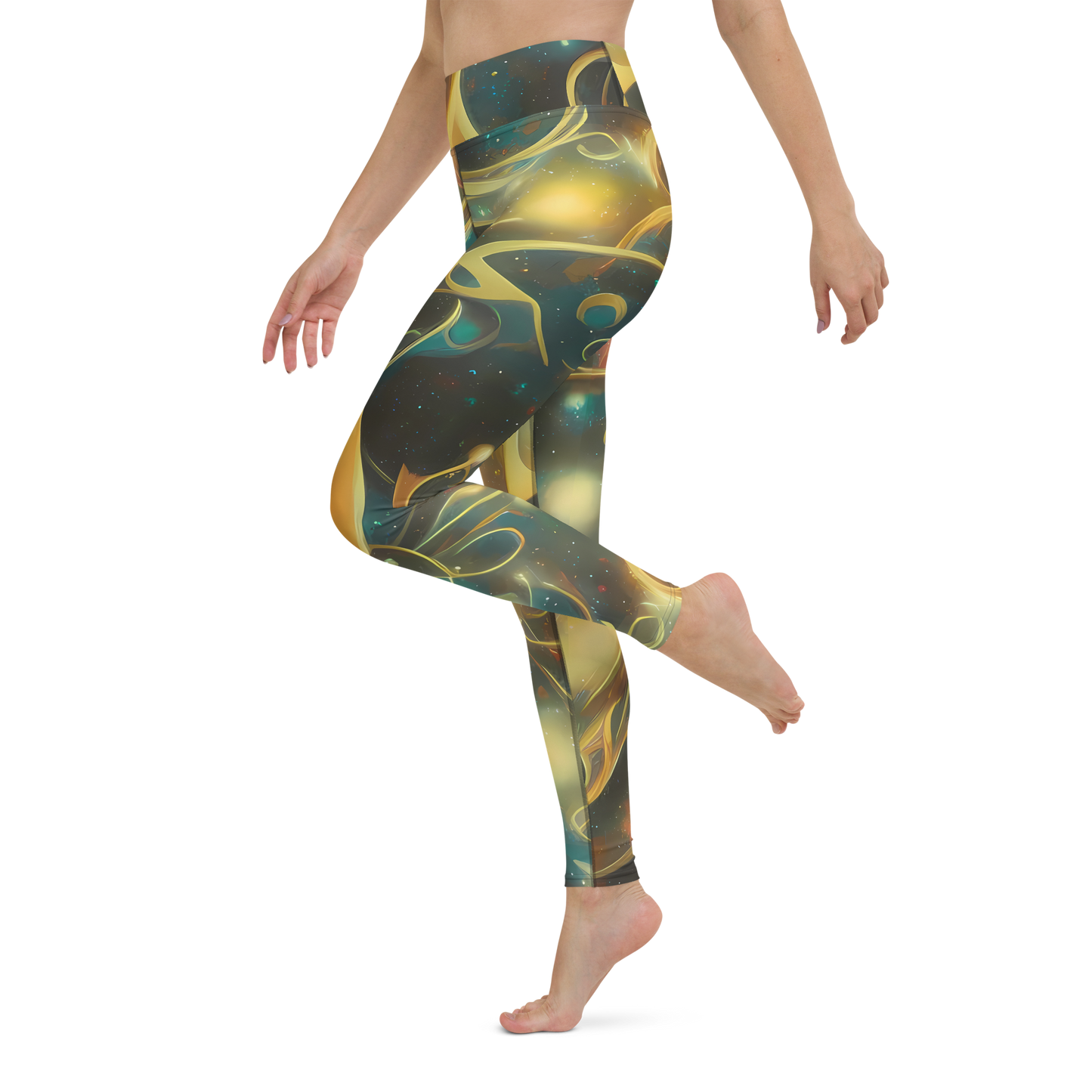 Yoga Leggings - Whispering Galaxies