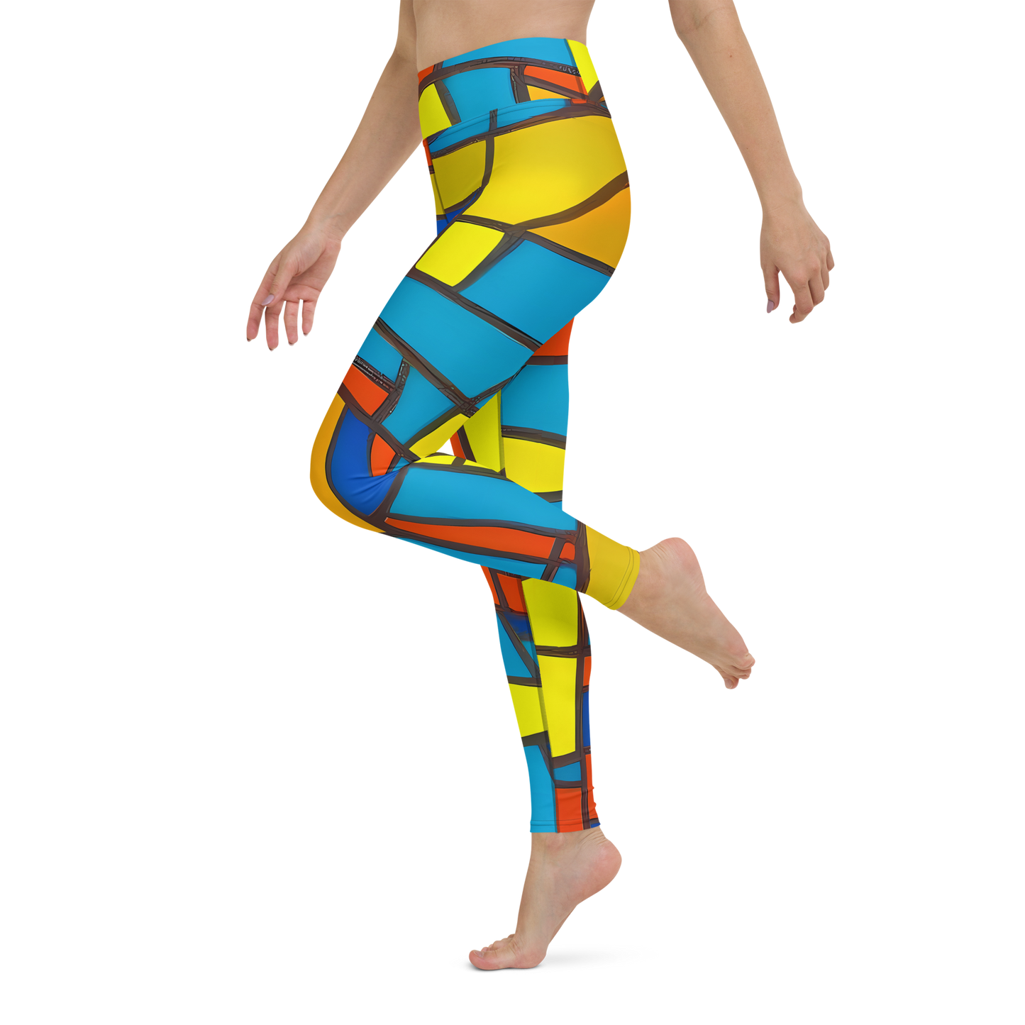 Yoga Leggings - Mondrian Mesh