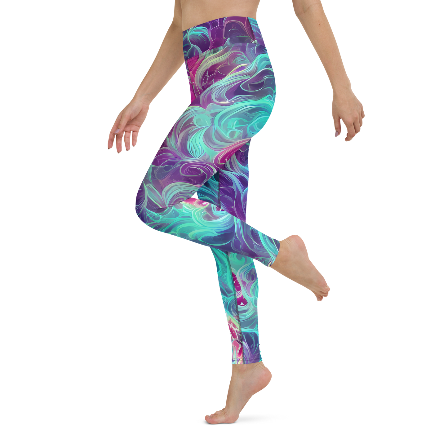 Yoga Leggings - Galactic Bloom