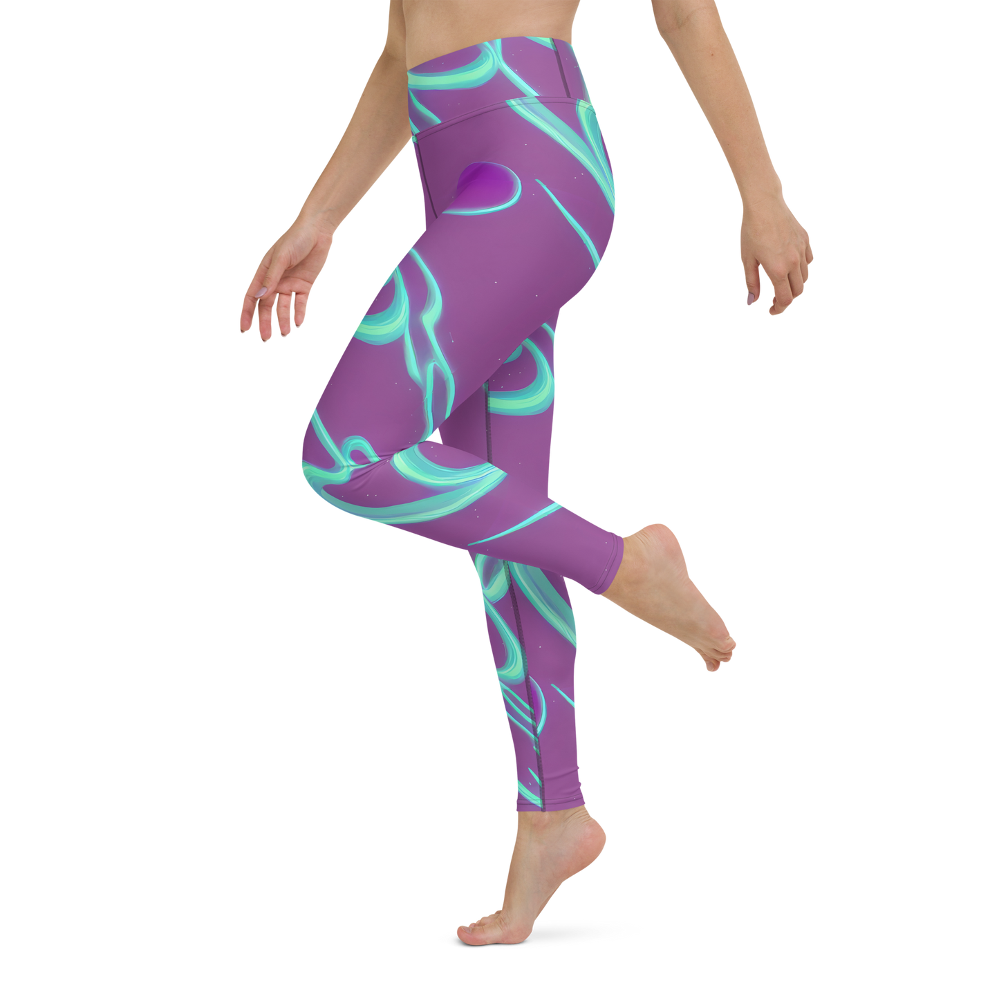 Yoga Leggings - Neon Drift