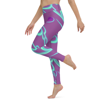 Yoga Leggings - Neon Drift