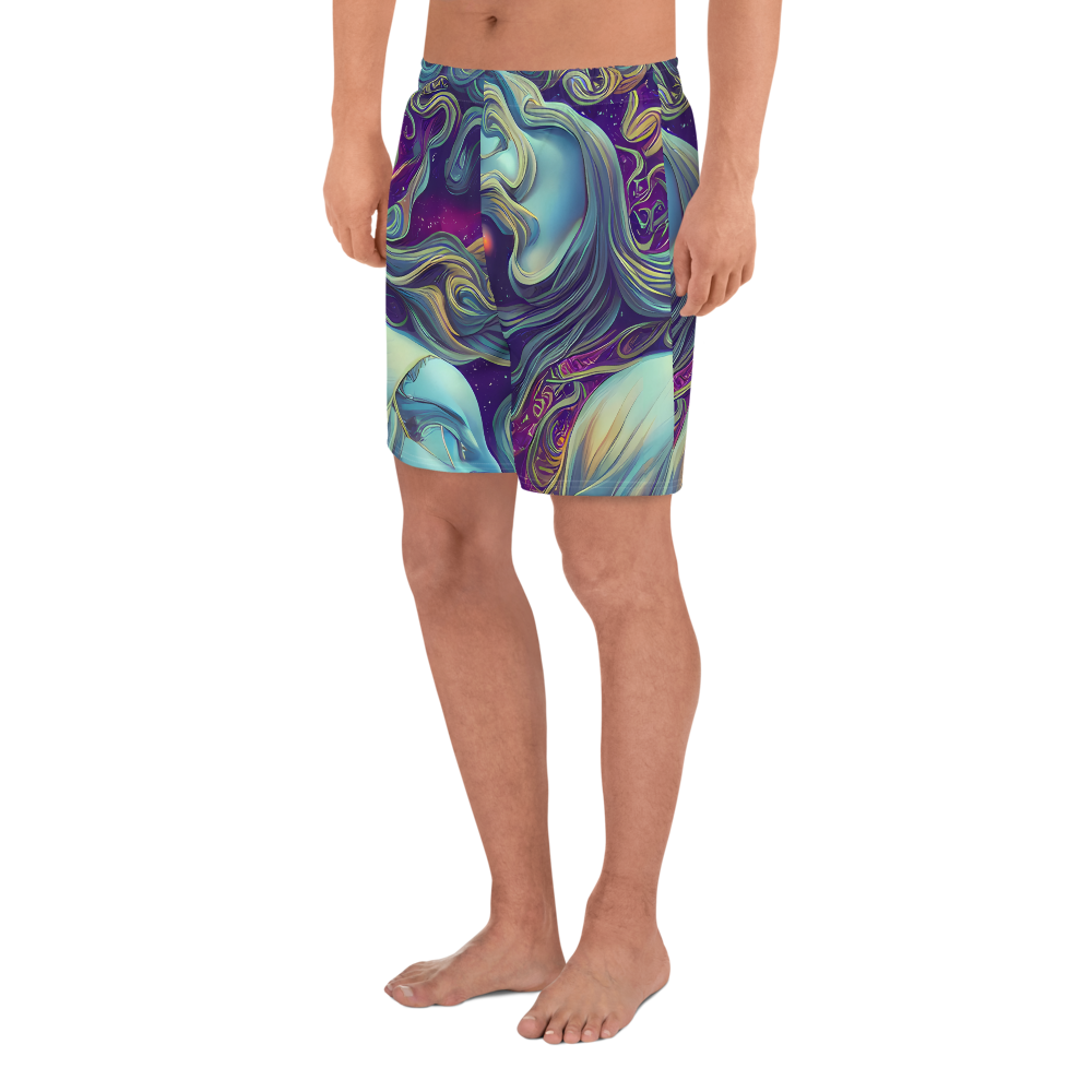 Men's Athletic Shorts - Stellar Waves