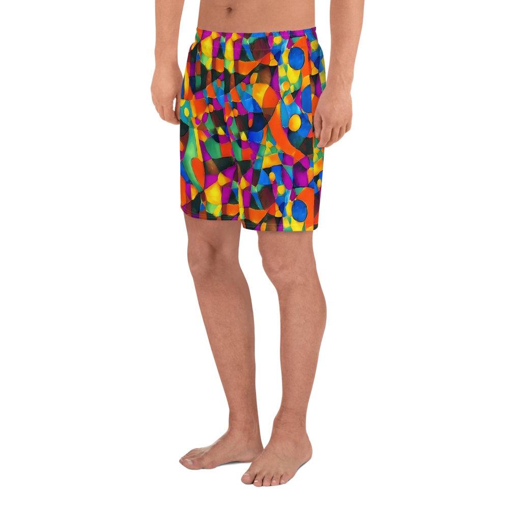 Men's Athletic Shorts - Galactic Jigsaw