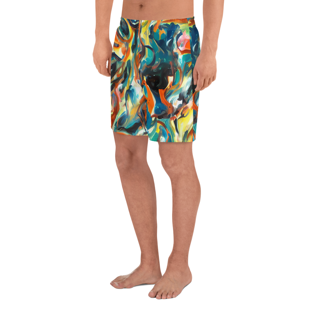 Men's Athletic Shorts - Chromatic Vortex