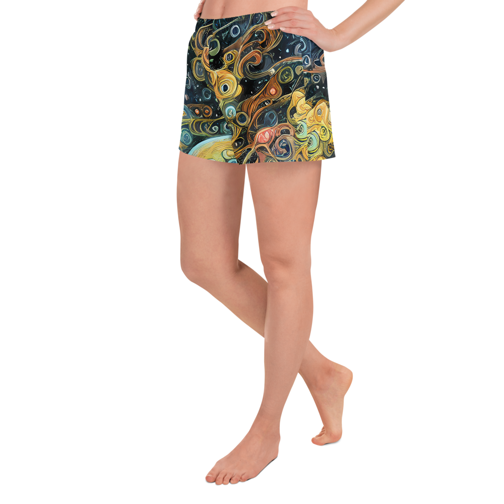 Women’s Athletic Shorts - Wild Cosmos