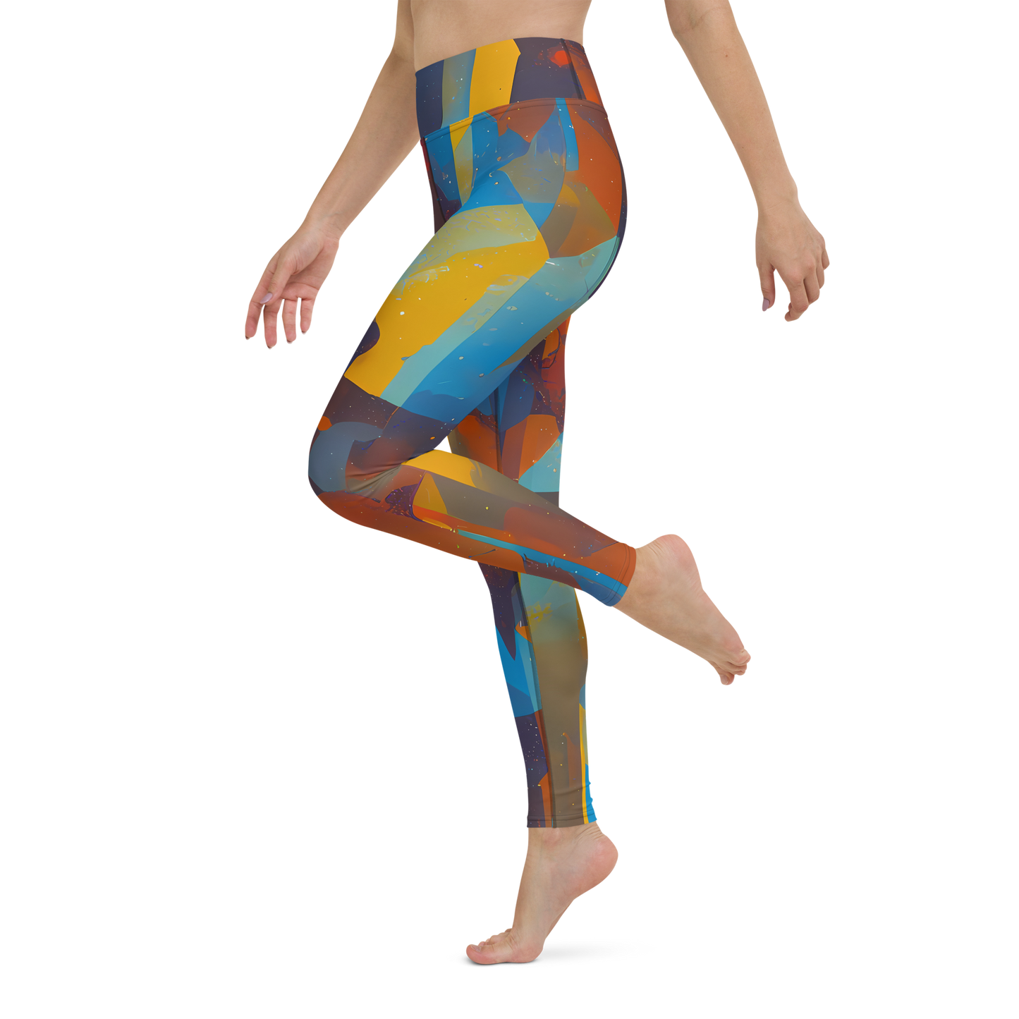 Yoga Leggings - Cubist Dusk