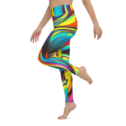 Yoga Leggings - Cyber Surge