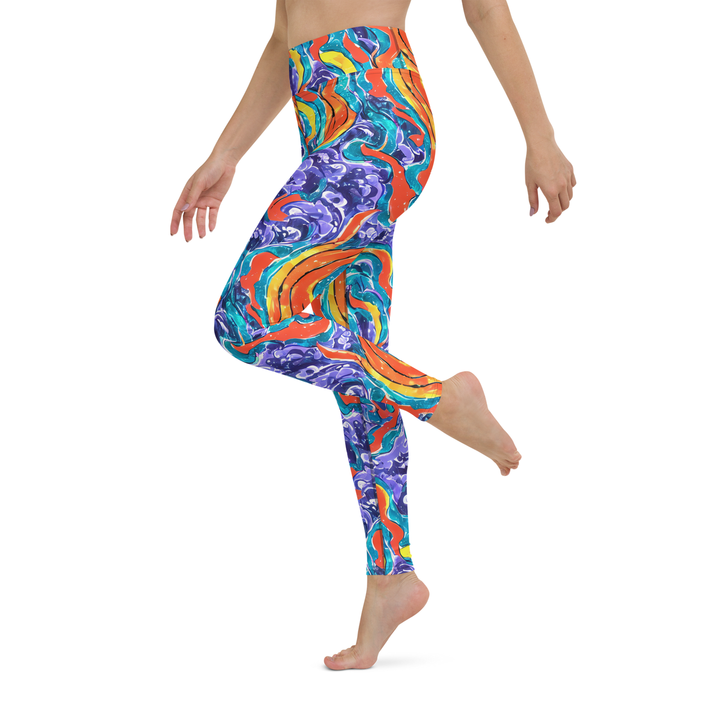 Yoga Leggings - Galactic Waves