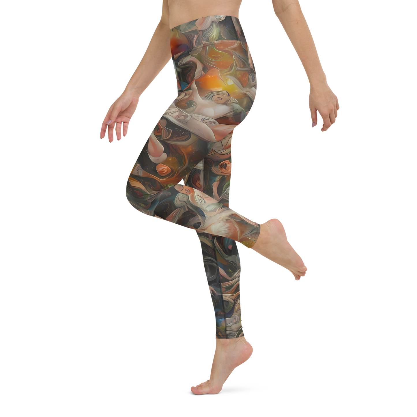 Yoga Leggings - Copper Swirl