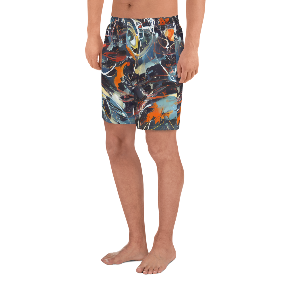 Men's Athletic Shorts - Neo-Splash Labyrinth