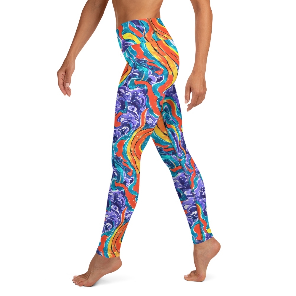 Yoga Leggings - Galactic Waves