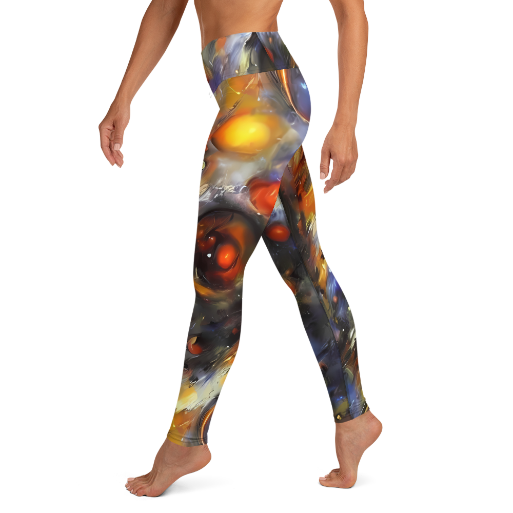 Yoga Leggings - Brushstroke Blaze