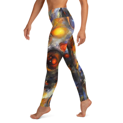 Yoga Leggings - Brushstroke Blaze