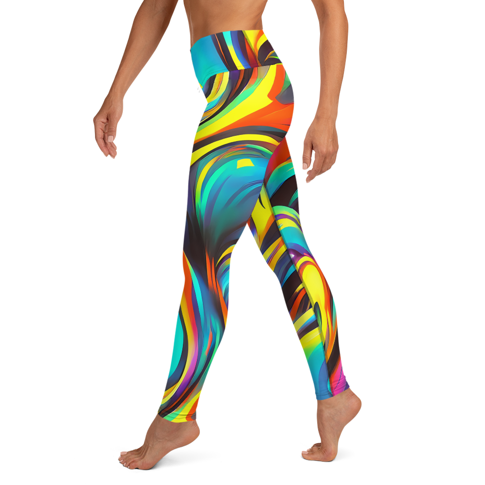 Yoga Leggings - Cyber Surge