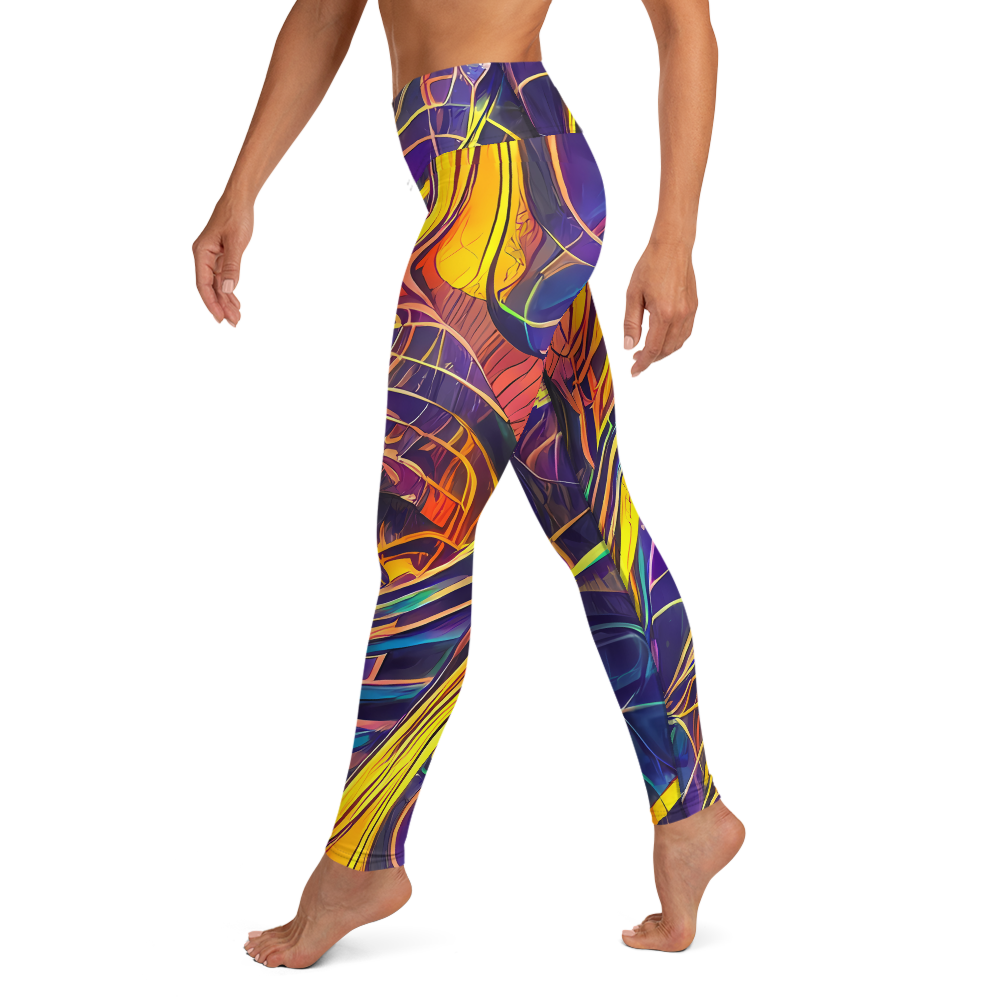 Yoga Leggings - Vector Rhapsody